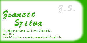 zsanett szilva business card